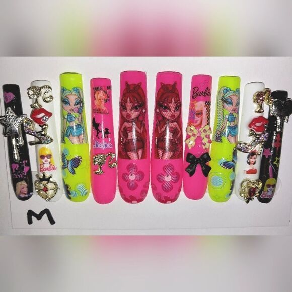 Hand crafted custom 10pc xxxl acrylic press on nails - Picture 5 of 5